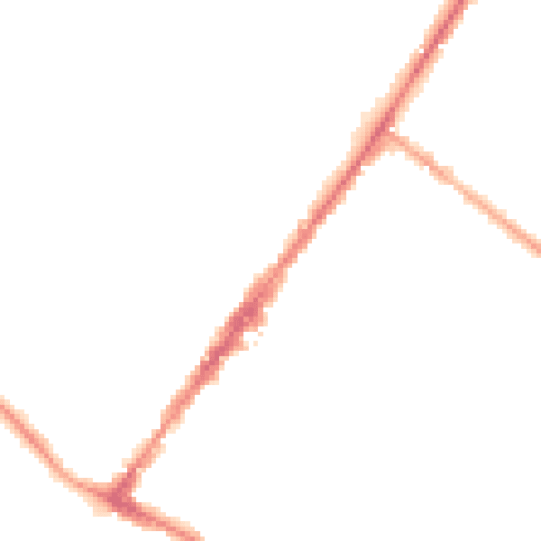 Night-time road noise heatmap for GU51 4AP