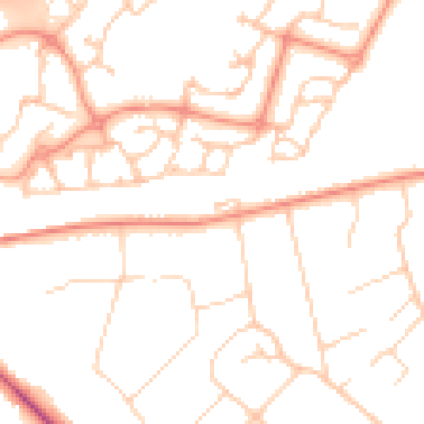 Daytime road noise heatmap for GU51 4HJ