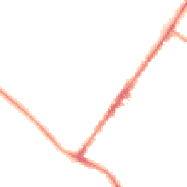 Night-time road noise heatmap for GU51 4JF