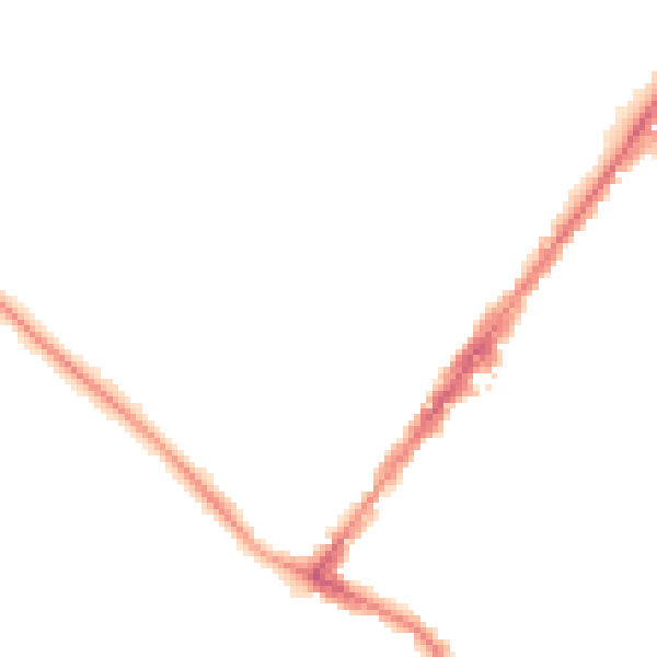 Night-time road noise heatmap for GU51 4JT