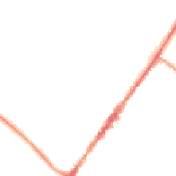 Night-time road noise heatmap for GU51 4NJ
