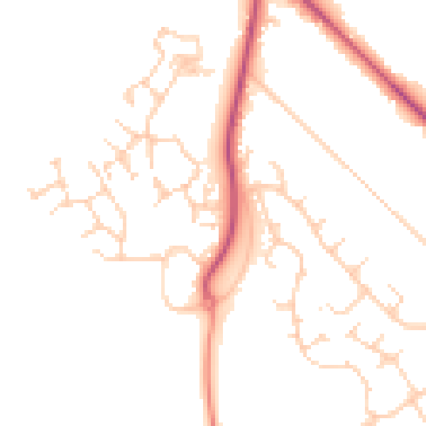 Daytime road noise heatmap for GU51 5AG