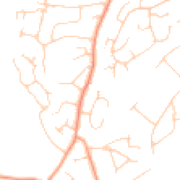 Daytime road noise heatmap for GU51 5NP