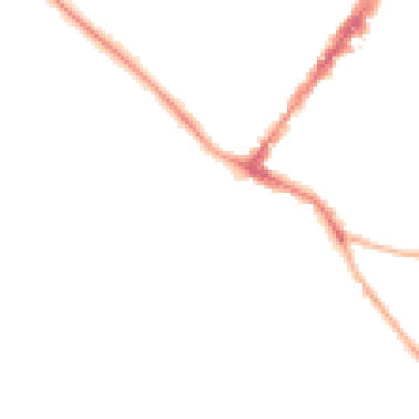 Night-time road noise heatmap for GU51 5SL