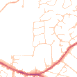 Daytime road noise heatmap for GU6 7AL