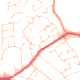 Daytime road noise heatmap for GU6 7BB