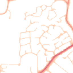 Daytime road noise heatmap for GU6 7BT