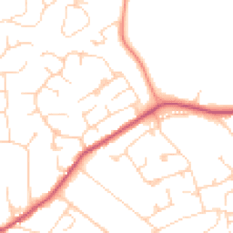Daytime road noise heatmap for GU6 7BY