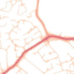 Daytime road noise heatmap for GU6 7BZ