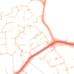 Daytime road noise heatmap for GU6 7DD