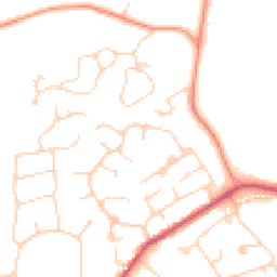 Daytime road noise heatmap for GU6 7DE