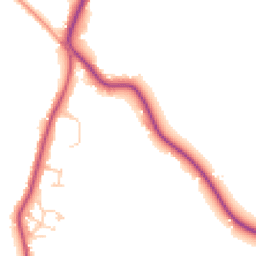 Daytime road noise heatmap for GU6 8BG