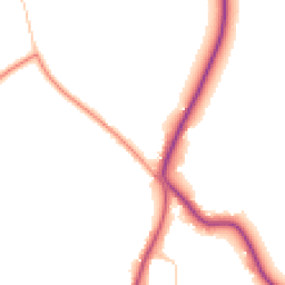 Daytime road noise heatmap for GU6 8JD