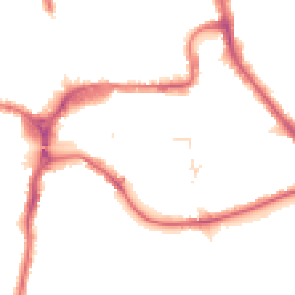 Night-time road noise heatmap for HA1 1AR