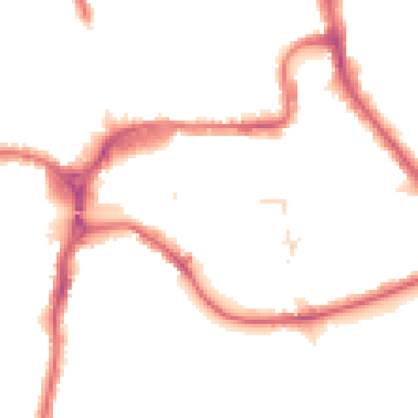 Night-time road noise heatmap for HA1 1BD