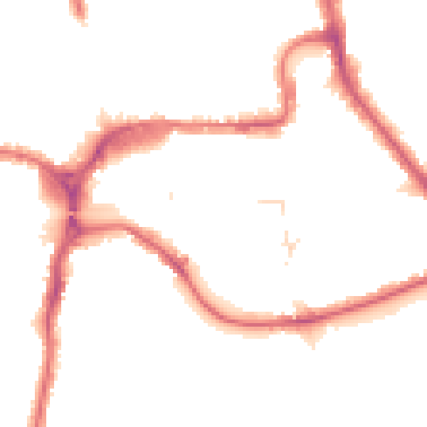 Night-time road noise heatmap for HA1 1FD
