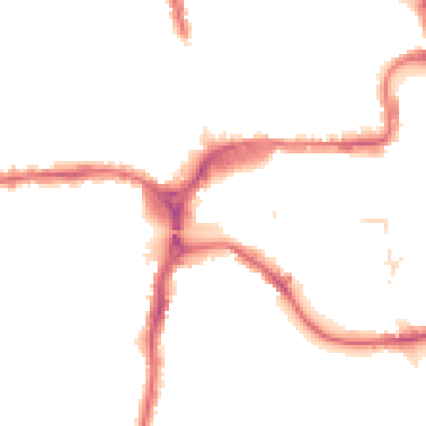 Night-time road noise heatmap for HA1 1GS
