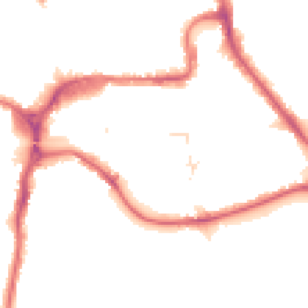 Night-time road noise heatmap for HA1 1GY