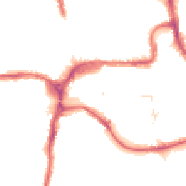 Night-time road noise heatmap for HA1 1HL