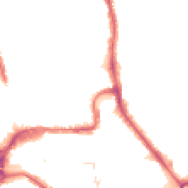 Night-time road noise heatmap for HA1 1JN