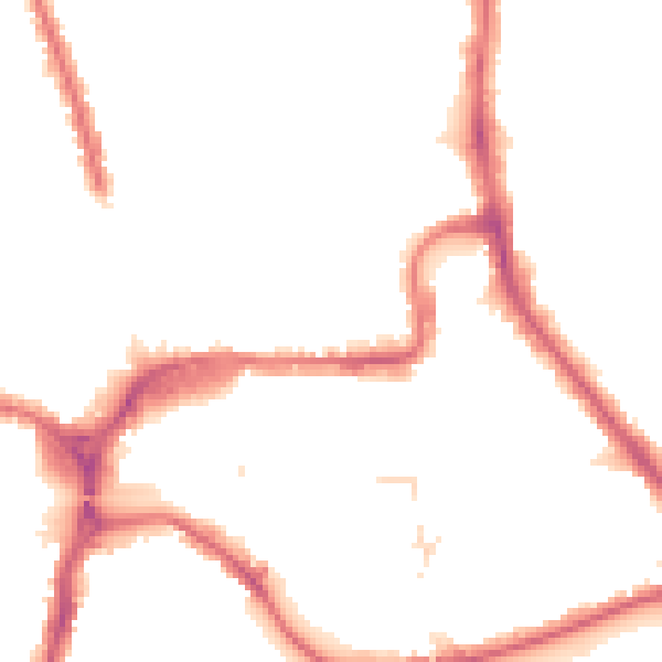 Night-time road noise heatmap for HA1 1JY
