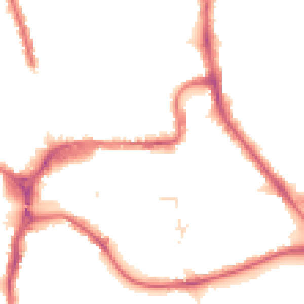 Night-time road noise heatmap for HA1 1LA