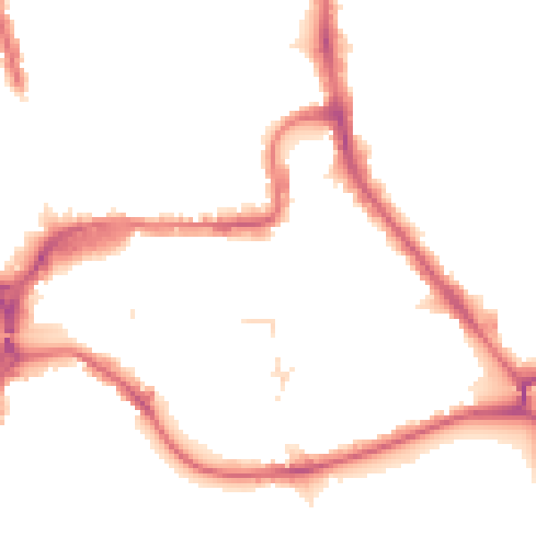 Night-time road noise heatmap for HA1 1LJ
