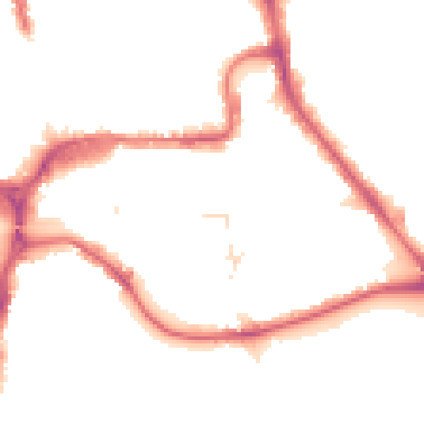 Night-time road noise heatmap for HA1 1LN