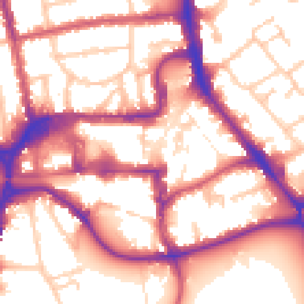 Daytime road noise heatmap for HA1 2AA