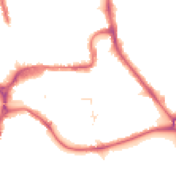 Night-time road noise heatmap for HA1 2AA