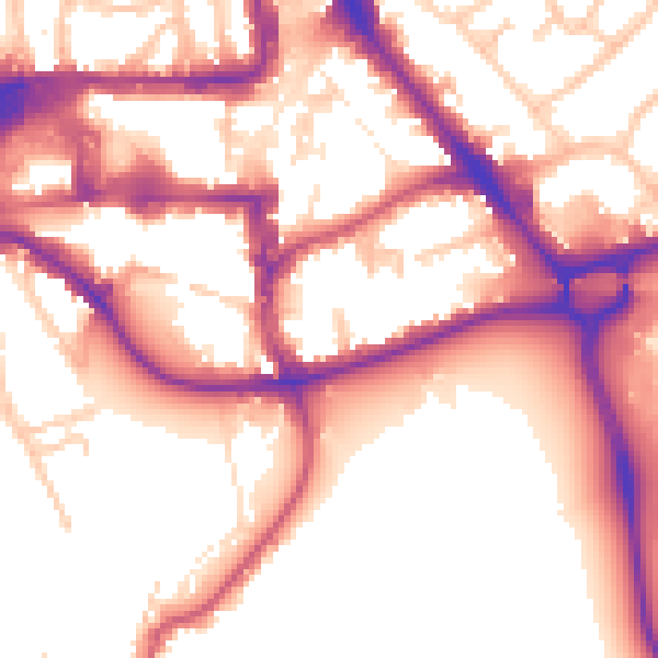 Daytime road noise heatmap for HA1 2BN
