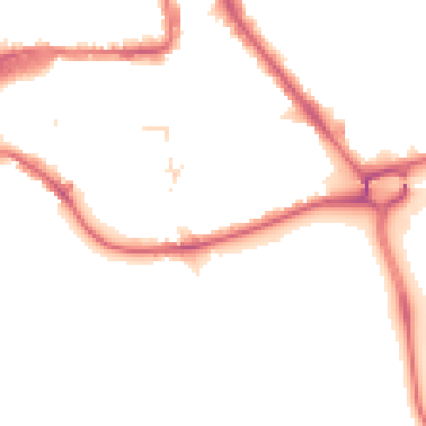 Night-time road noise heatmap for HA1 2BN