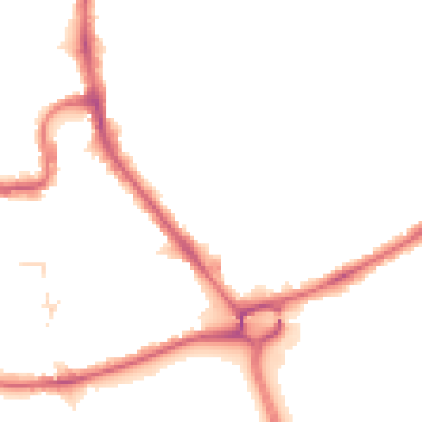 Night-time road noise heatmap for HA1 2LR