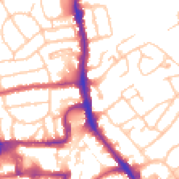 Daytime road noise heatmap for HA1 2RH