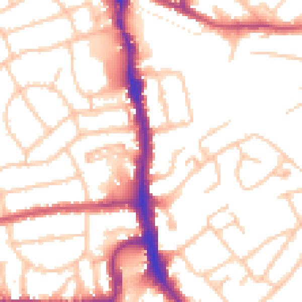 Daytime road noise heatmap for HA1 2RX