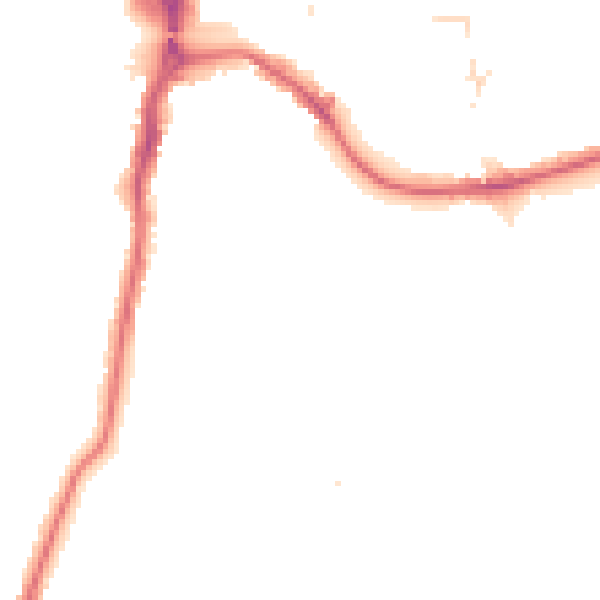 Night-time road noise heatmap for HA1 3BD