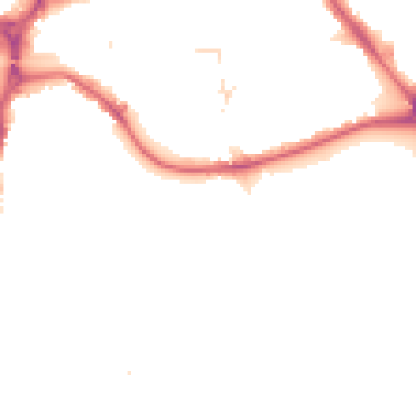 Night-time road noise heatmap for HA1 3HE