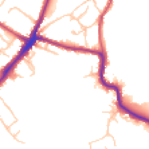 Daytime road noise heatmap for HA1 3JW