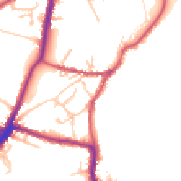 Daytime road noise heatmap for HA1 3LN