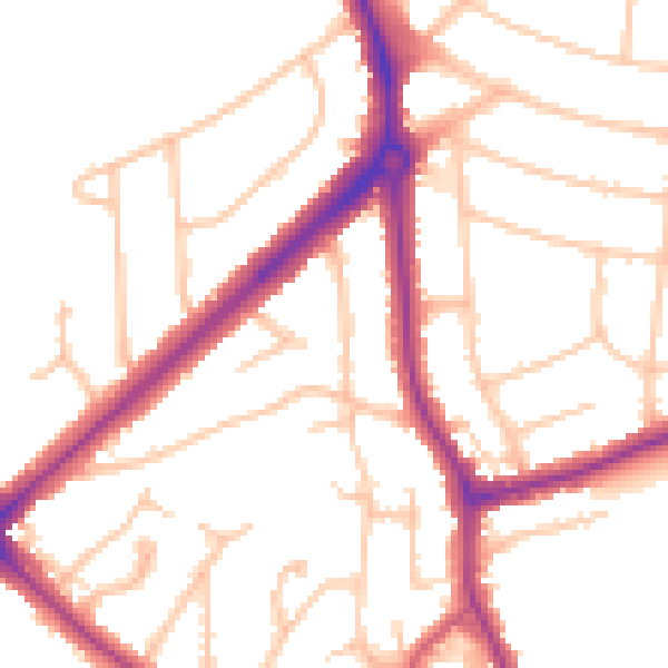 Daytime road noise heatmap for HA1 3SF