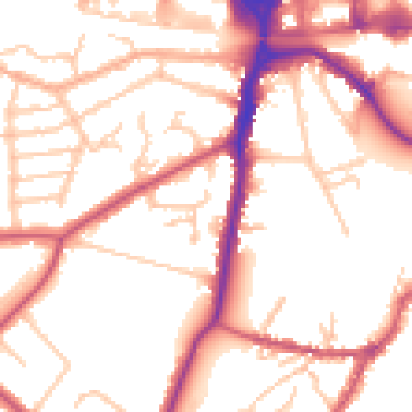 Daytime road noise heatmap for HA1 4AR