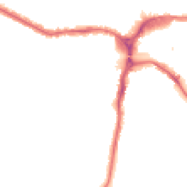 Night-time road noise heatmap for HA1 4AX