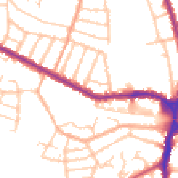 Daytime road noise heatmap for HA1 4JE