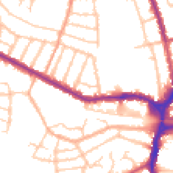 Daytime road noise heatmap for HA1 4JG