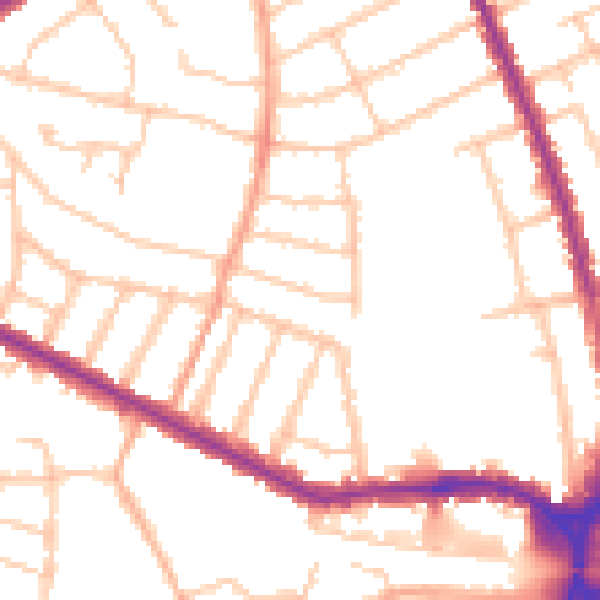 Daytime road noise heatmap for HA1 4QS
