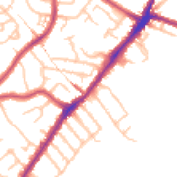 Daytime road noise heatmap for HA2 0AF