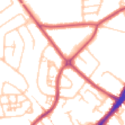 Daytime road noise heatmap for HA2 0AJ