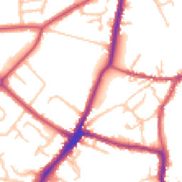 Daytime road noise heatmap for HA2 0DZ