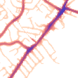 Daytime road noise heatmap for HA2 0EN