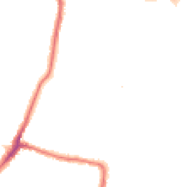 Night-time road noise heatmap for HA2 0HT